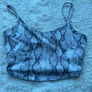 Snack cropped tank top